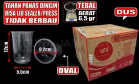 Gelas Plastik 16oz (900 pcs)