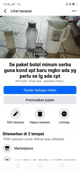Se paket botol air minum utk ank2 bw ke sklh dll kond spt baru murah