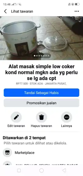 Alat masak simple low coker berkualitas kond normal hrg terjangkau