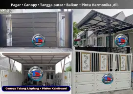 Kanopi . Pagar .Tangga putar
