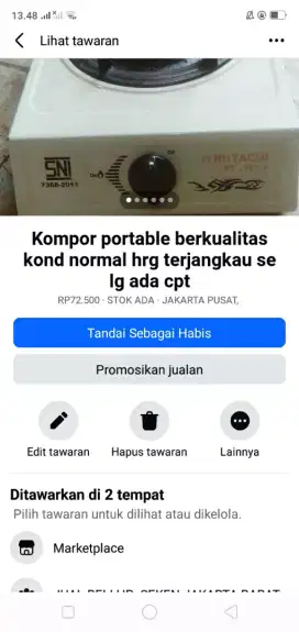 Kompor gas single berkualitas kond normal se lg ada cpt murah sj nih