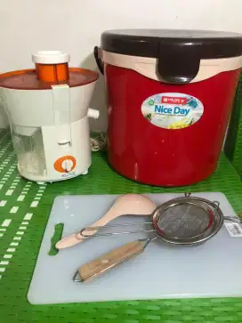 Termos Nasi dan Es, Juicer Klaz, Saringan, Talenan