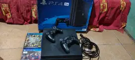Ps 4 1tb lengkap + kaset GTA V dan Pes