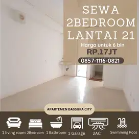 2BR sewa unfurnished atas mall apartemen bassura city