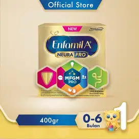 Enfamil A+ 1 Susu Formula Bayi 0 - 6 Bulan Plain 400 gr