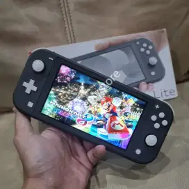 Nintendo Switch Lite Grey Dualboot 128gb siap main