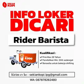 Lowongan Kerja Rider Barista