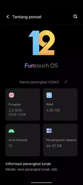 Vivo v20 ram 4/64