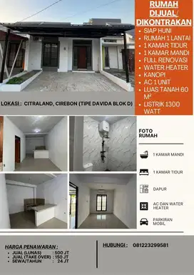 Rumah Citraland Cirebon Dijual atau Dikontrakkan