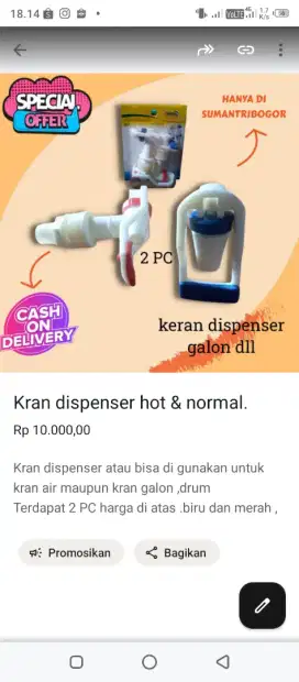 Kran dispenser besar isi 2 PC