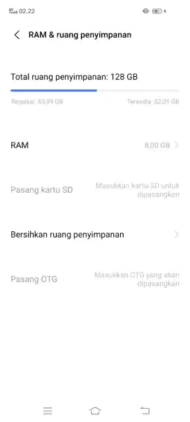 VIVO V19 RAM 8/128GB