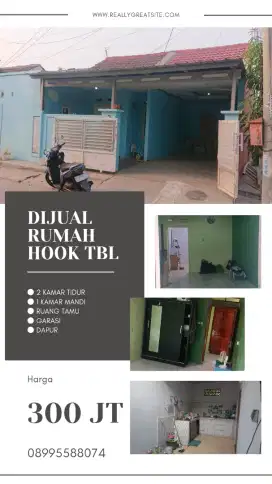 Dijual rumah hook tengah kota serang
