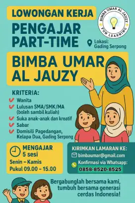 Lowongan guru freelance bimba umar