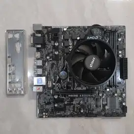Paket Ryzen 3 2200G + Mobo Asus A320M-K Normal Mulus