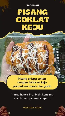 Pisang Crispy Coklat Keju Jajanan Enak Penunda Lapar