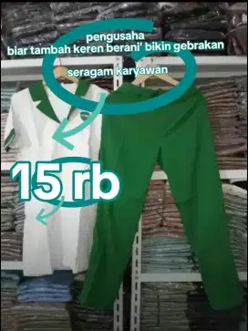 Jual baju seragam serbaguna borongan 318 pcs bahan 100% bagus