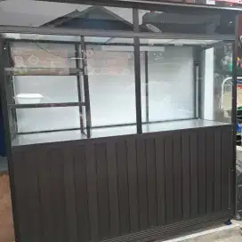 Grobak/ Etalase Kaca Jualan
