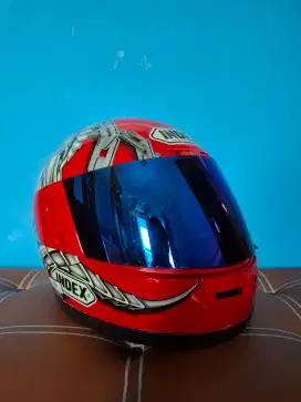 Helm full face INDEX merah
