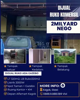 KAGOK - RUKO / RUKAN JUAL SECEPATNYA