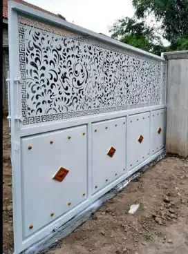 Pintu pagar laser cutting mewah