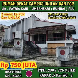 Dijual Rumah Seken Type 230/726M Jl Patria sari Rumbai Kota Pekanbaru