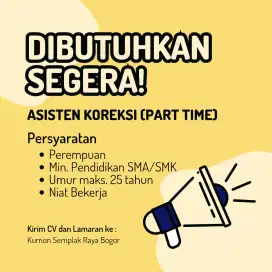 Asisten Koreksi ( Part Time )