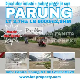 Feature listing: MURAHDijual lahan industri pinggir jln + gudang