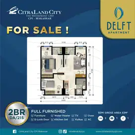 dijual cepat delft apartment full furnished