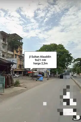 Jl Sultan Alauddin Makassar 9x21 MTR dekat Pettarani panakukang