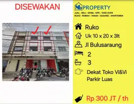 DISEWAKAN Ruko Jl bulusaraung 2 unit dkt toko vi n vi