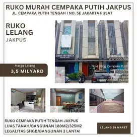 Jual via lelang Ruko cempaka putih Jakpus