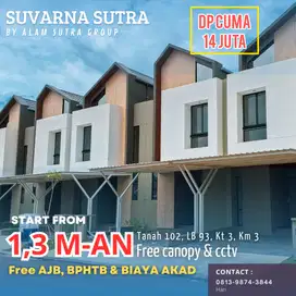 Rumah 2 lantai. DP 14 juta. Di suvarna sutera alam sutera