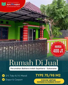 RUMAH NYAMAN & STRATEGIS HALAMAN LUAS DI PERUM BAHTERA INDAH SUKARAME