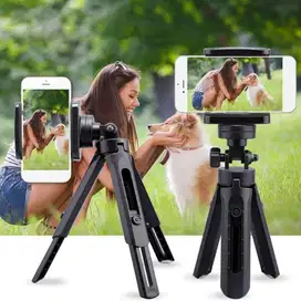Tripod HP Portable Rotatable 1/4 Inch Screw dengan Holder HP