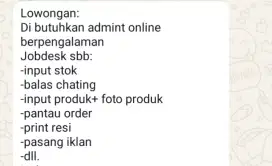 Admin Online Shop + kontrol stok