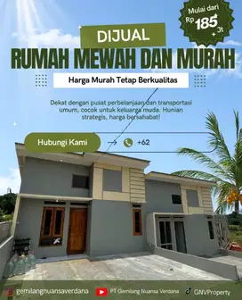 Rumah murah Modern Strategis dan Asri Dekat stasiun Cilejit