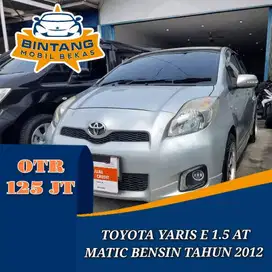 TOYOTA YARIS E 1.5 AT AUTOMATIC 1500 CC BENSIN TAHUN 2012