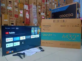 TV LED HISENSE ANDROID 32 INC FULLSET KONDISI MULUS MASIH SEGEL (5079)
