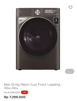 MESIN CUCI KELS FRONT LOADING 10KG