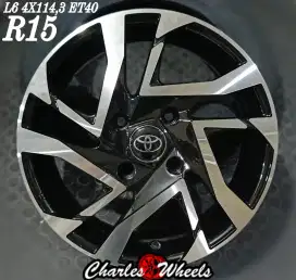 Jual velg baru + ban barufor sale rep veloz r15 4x114,3