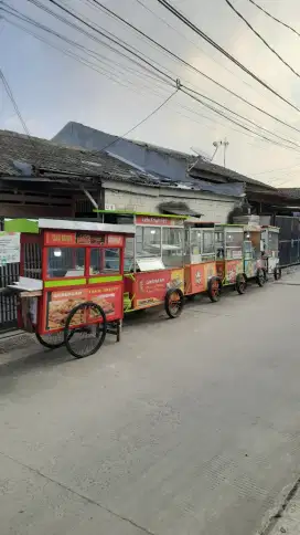 gerobak gorengan/ayam goreng/tahu/risol/pempek/sosis/telor/es buah/DLL