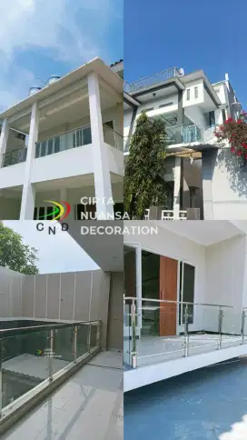 KACA RAILING TANGGA MODERN