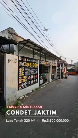 Dijual 6 Kontrakan 4 kios full