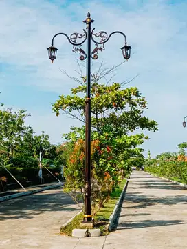 Jual Tiang Lampu Sukoharjo Dual Arms