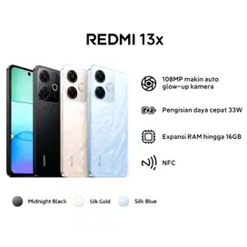 REDMI 13x RAM 8/256GB GARANSI RESMI