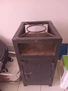 Meja kompor 1 tungku besi holow