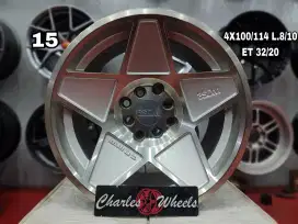 Jual velg for sale 3sdm r15 4x100 4x114,3 avanza kijang brio city dll