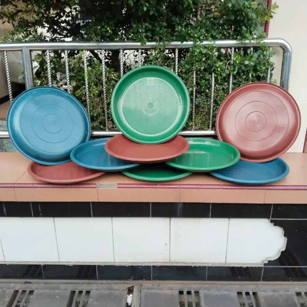 12 Pcs Tampah / Nampan Plastik Bulat 45 Cm