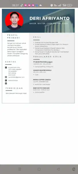 Cari kerja.. di bagian cook dan cook halper