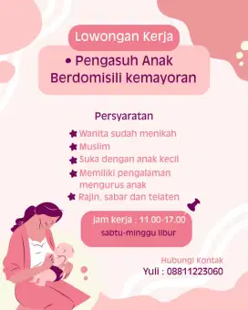 Lowongan kerja pengasuh anak